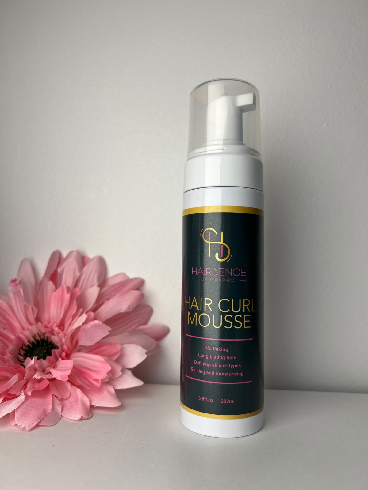 HAIRSENCE Hair Curl Mousse 200ml white foaming pump bottle