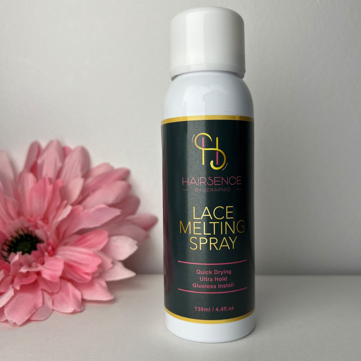 HAIRSENCE Lace Melting Spray 130ml white bottle for lace front wig installation